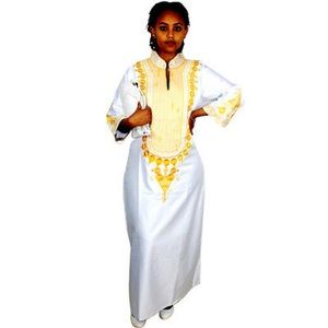 Women’s African Bazin Embroidery Maxi Dress